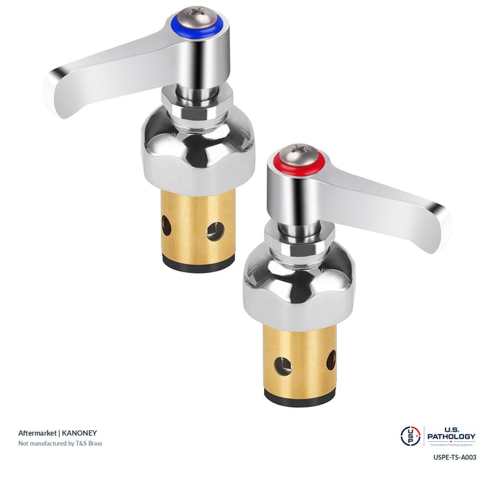 KANONEY Hot and cold side spindle assemblies | Aftermarket; third-party aftermarket reference, not a T&S-manufactured product; USPE catalog USPE-TS-A003