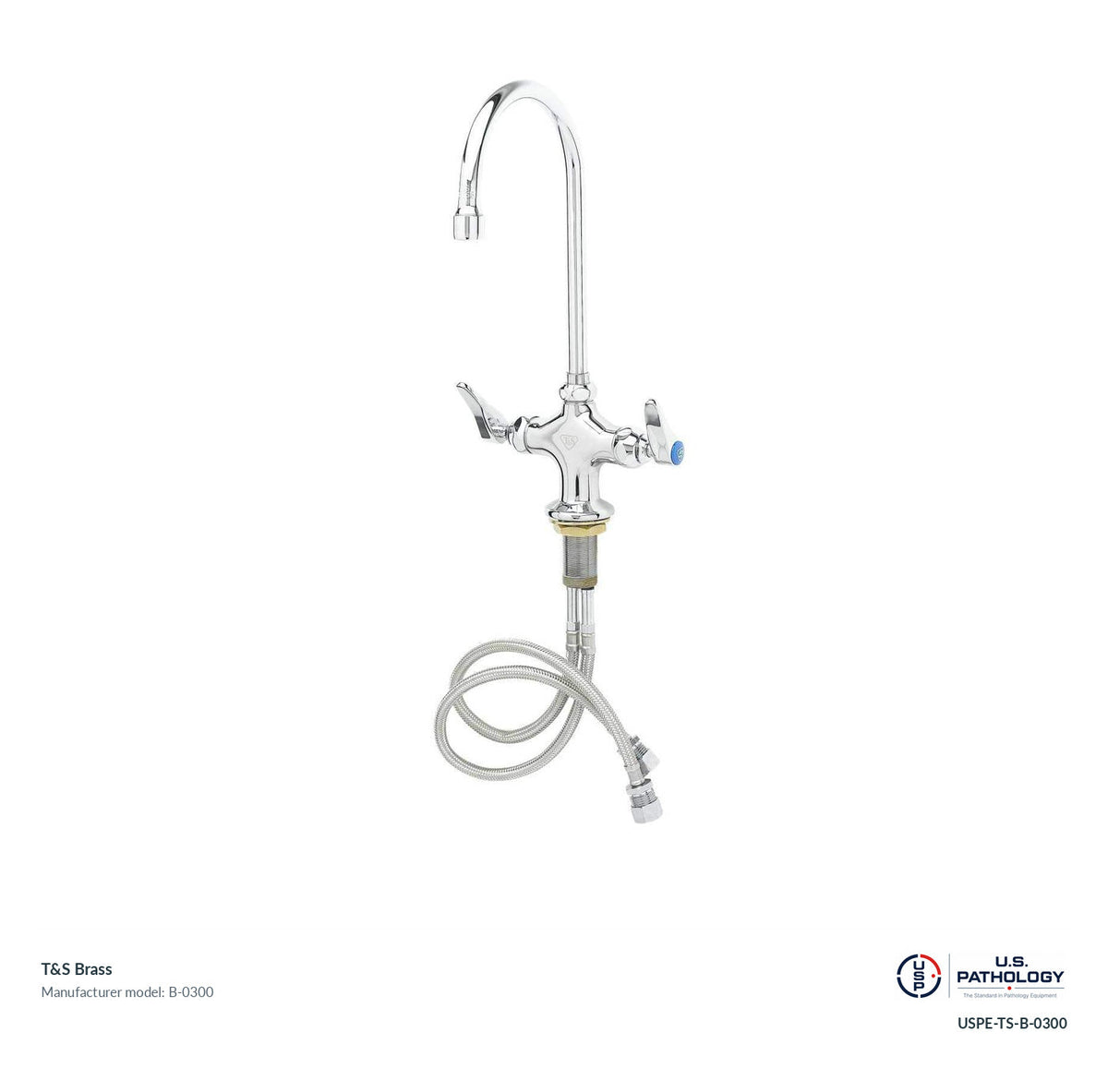 T&S Brass B-0300 Double pantry faucet; genuine T&S manufacturer reference; USPE catalog USPE-TS-B-0300