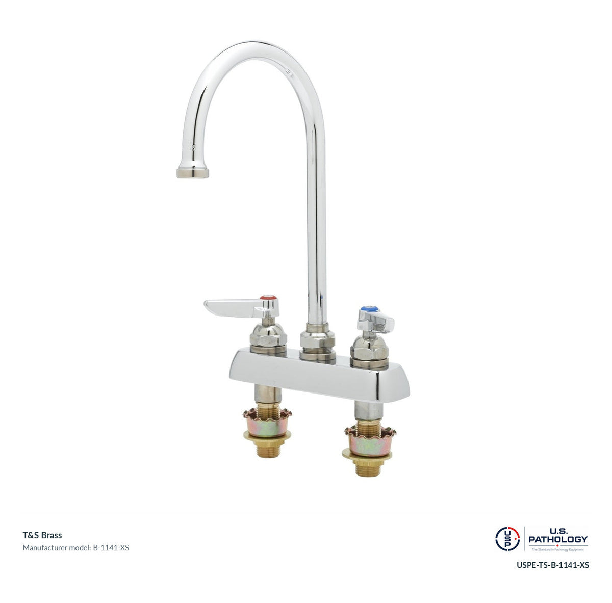 T&S Brass B-1141-XS Deck-mount workboard faucet; genuine T&S manufacturer reference; USPE catalog USPE-TS-B-1141-XS