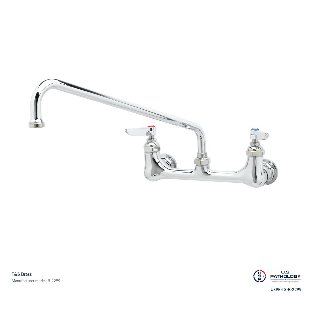 T&S Brass B-2299 Double pantry faucet; genuine T&S manufacturer reference; USPE catalog USPE-TS-B-2299