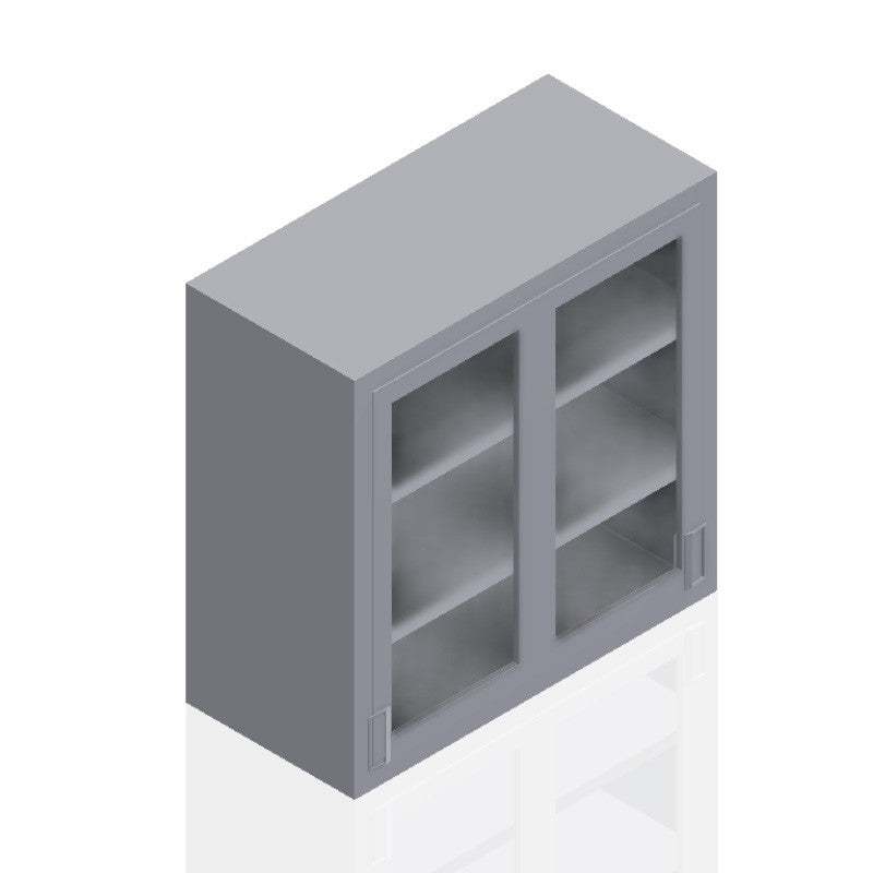USPE 30-Inch Wall Cabinet, 30-Inch Tall, Double Door, Two sliding doors with pulls, model USPE-CW-W422