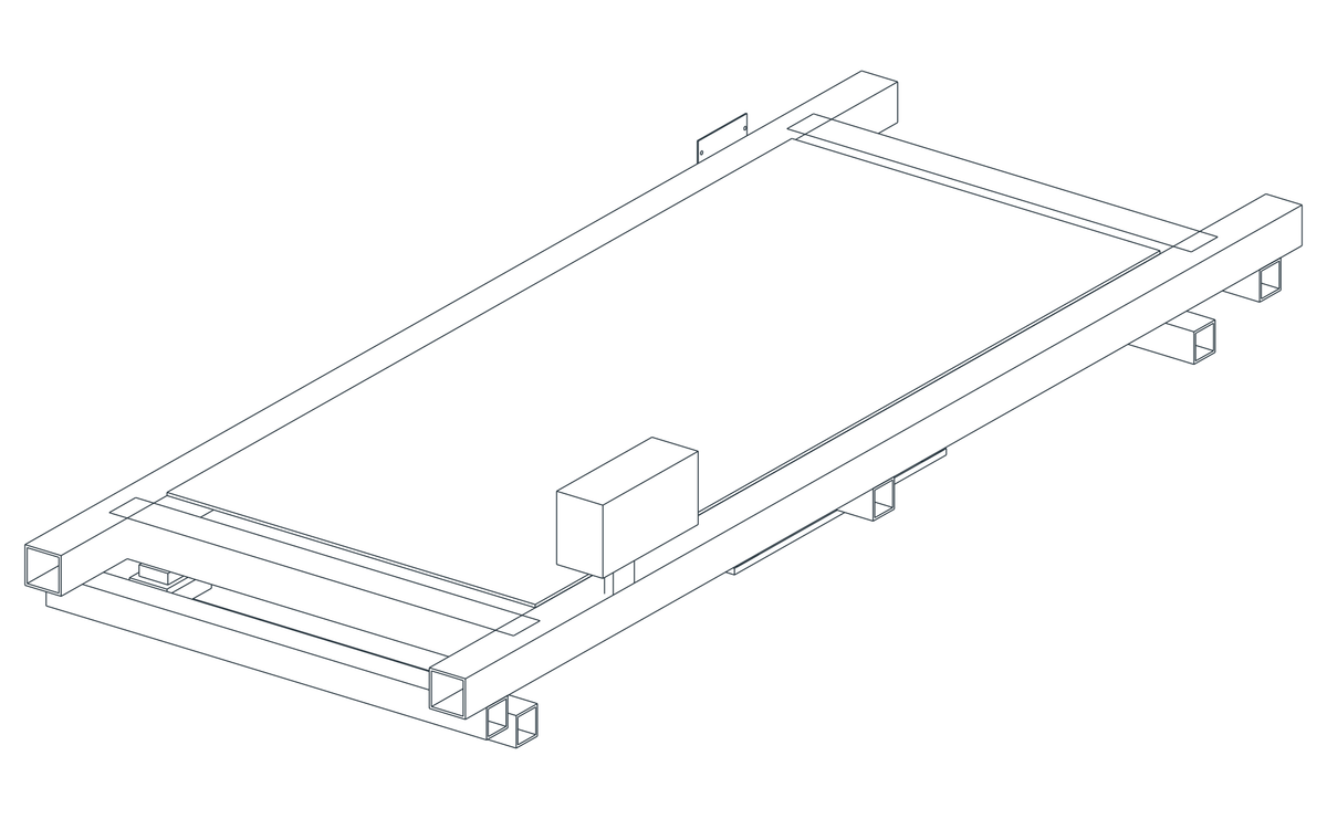 USPE Lift Weighing Module, USPE-WSM, opposite view of original editable CAD geometry; unapproved design proposal, not a product photograph