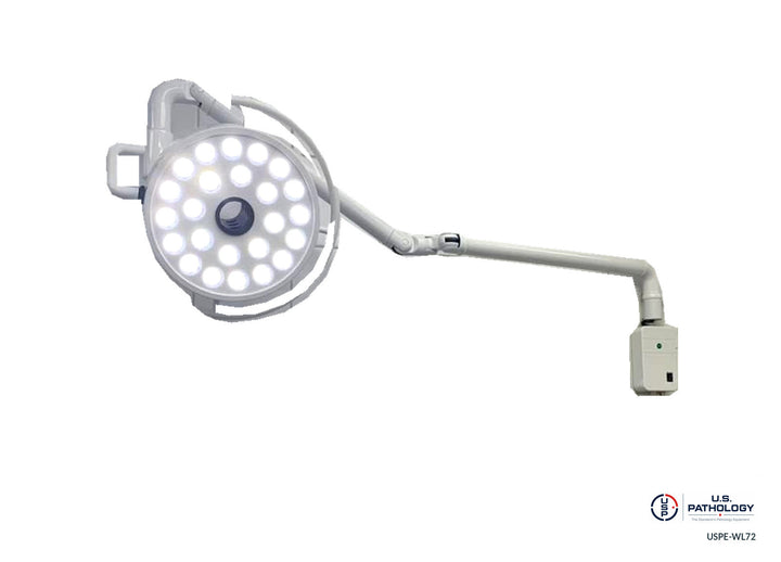 USPE Wall-Mounted LED Examination Light, main; background-removed reference photograph