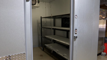 10x12 walk-in mortuary cooler NSF-certified cam-lock panels airtight seal thermal efficiency