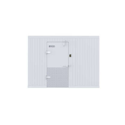 10x40 walk-in mortuary cooler high-density NSF-certified cam-lock panels, airtight seal thermal efficiency