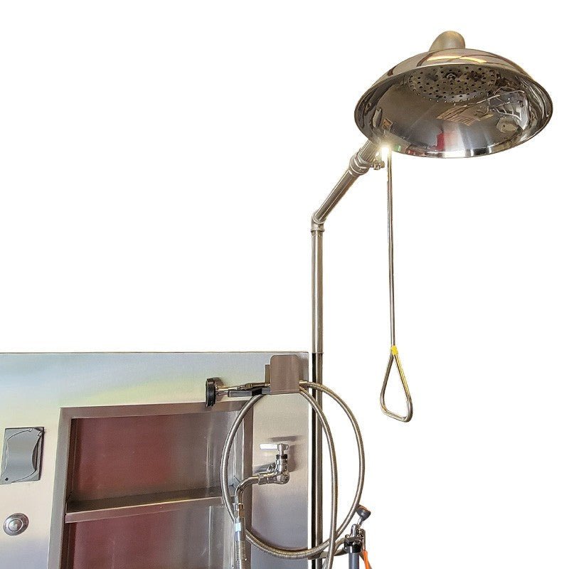 Wall Mounted Embalming Service Station – 1036 - 2 - American Mortuary Coolers & Equipments