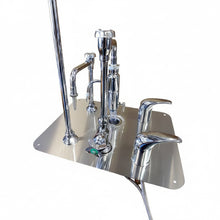 Integrated hydro aspirator on stainless steel embalming water control unit