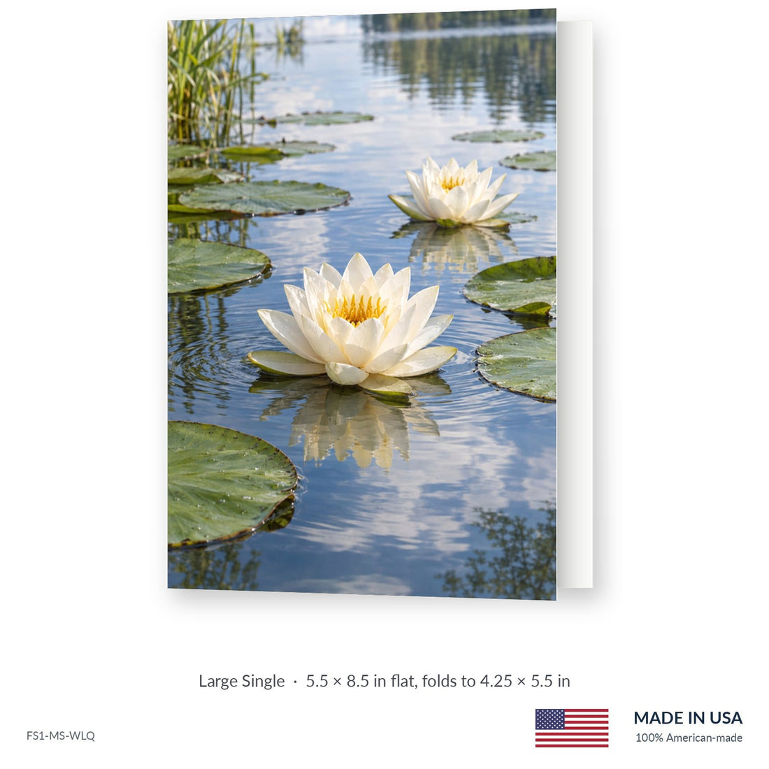 Water Lilies Funeral Service Folders