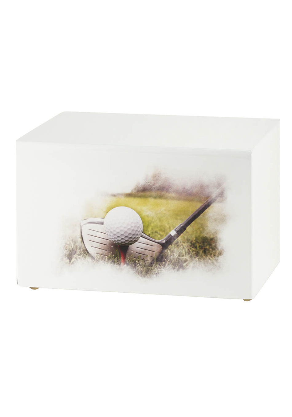 White Wood Golf Full Size Cremation Urn