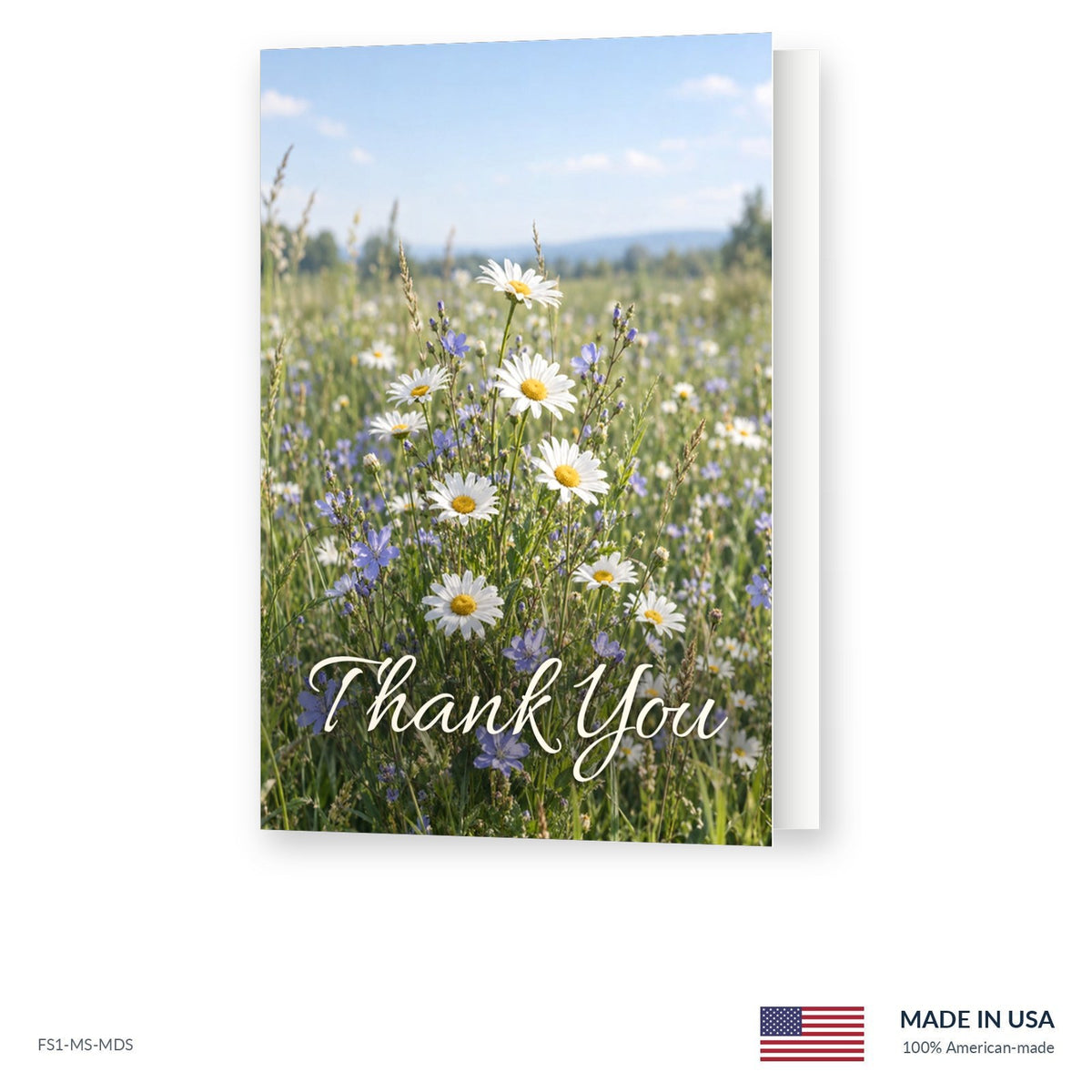 Wildflower Field Funeral Acknowledgment Cards