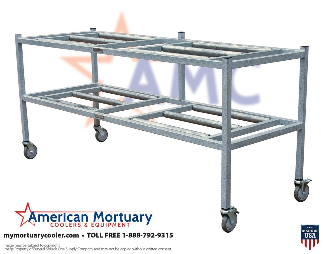 2-Tier Side-Loading Mortuary Cadaver Rack