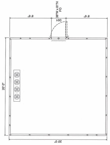 Custom-built 20×20 walk-in mortuary refrigerator by American Mortuary Coolers, engineered for performance and reliability
