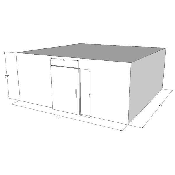 High-capacity 20x20 mortuary refrigeration system for medical examiners, hospitals, and pathology labs.
