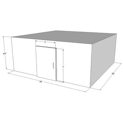 High-capacity 20x20 mortuary refrigeration system for medical examiners, hospitals, and pathology labs.