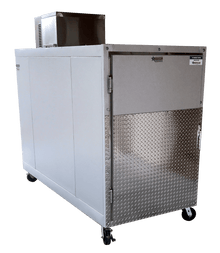 High-capacity 3 body mortuary freezer built in the USA by American Mortuary Coolers for reliable cadaver storage.