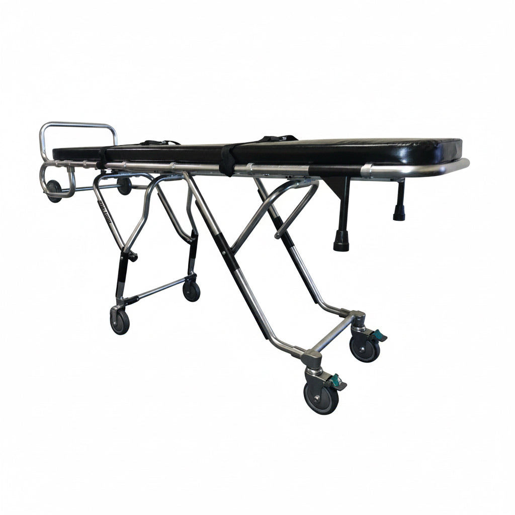 500E Standard Mortuary Cot | First Call Removal Stretcher | 550 lb Cadaver Cot | 4-Level Adjustable Funeral Home Stretcher
