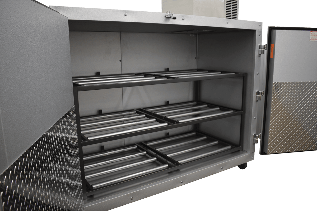 American-made 3 Body XL side access cadaver cooler for funeral homes