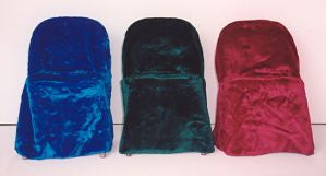 Cemetery chair covers one dozen with embroidery — chair back detail view | Funeral Source One