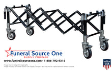 Heavy-Duty Church Truck Black | Funeral Casket Truck | Folding Steel Frame Bier | Smooth-Roll Casters | American Mortuary Equipment