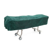 Standard mortuary cot cover with embroidery, fits cots up to 22 inches wide