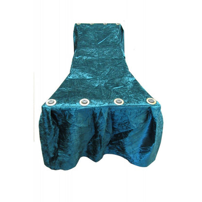 Church truck drape evergreen velvet rear pleat detail | Funeral Source One