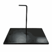 Procession flag carrier plate front view — magnetic base funeral flag holder | Funeral Source One