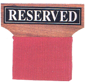 Wood reserved seat signage — reserved sign for chapel seating | Funeral Source One