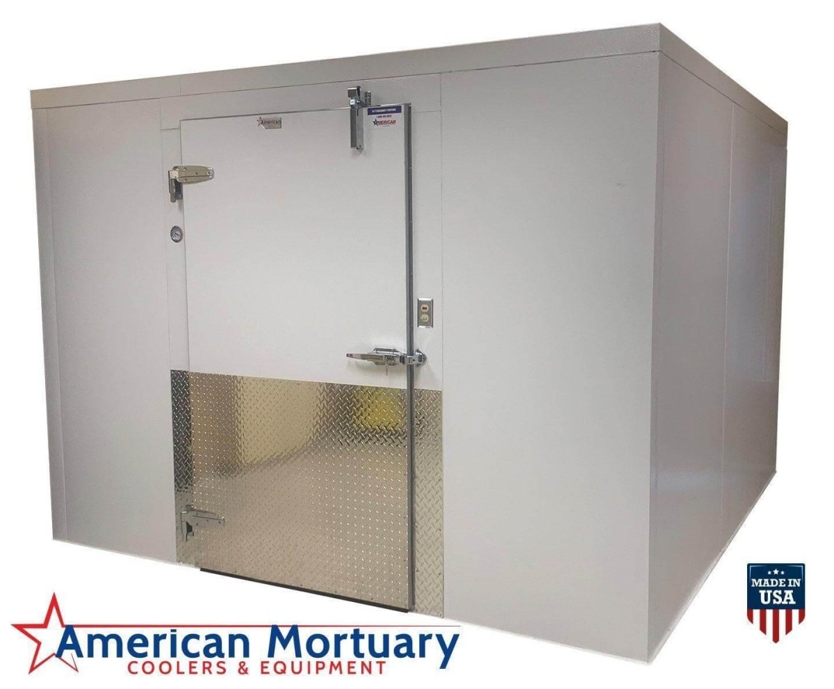 Model 2000-1012 American-built mortuary cooler with white panels