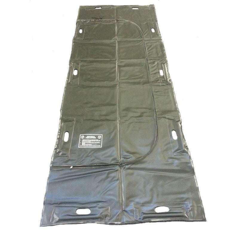 Heavy duty disaster pouch handle and zipper detail, reinforced mass fatality bag | American Mortuary Coolers