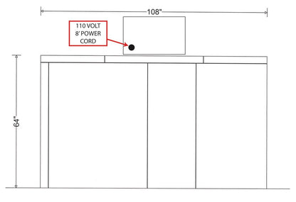 6-body dual-door walk-in mortuary cooler installed view, funeral home and county morgue cadaver storage