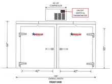 6-Body Dual-Door Walk-In Mortuary Cooler | Model AMC-3x3-S | Dual-Compartment Cadaver Cold Storage | American-Made | American Mortuary Coolers