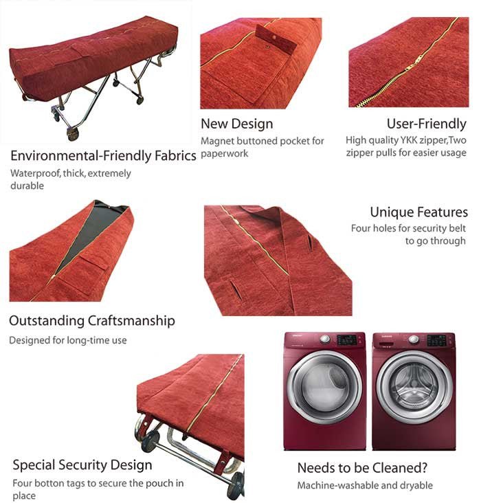 Model 335 cot pouch on first call cot, professional removal service presentation