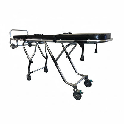 Model 500 mortuary stretcher showing 4-level adjustable height positions for removal vehicles
