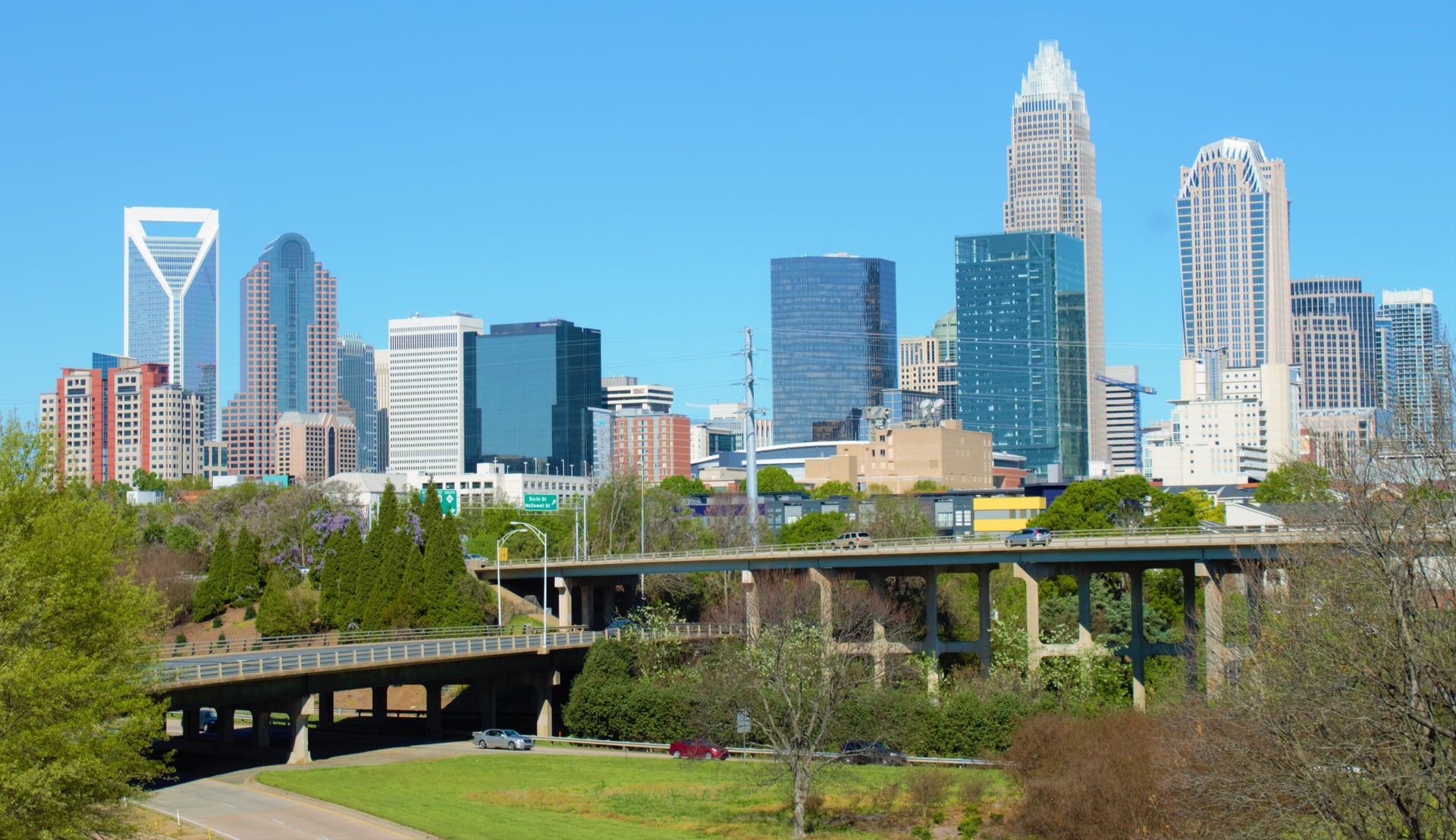 Charlotte, North Carolina skyline in daylight