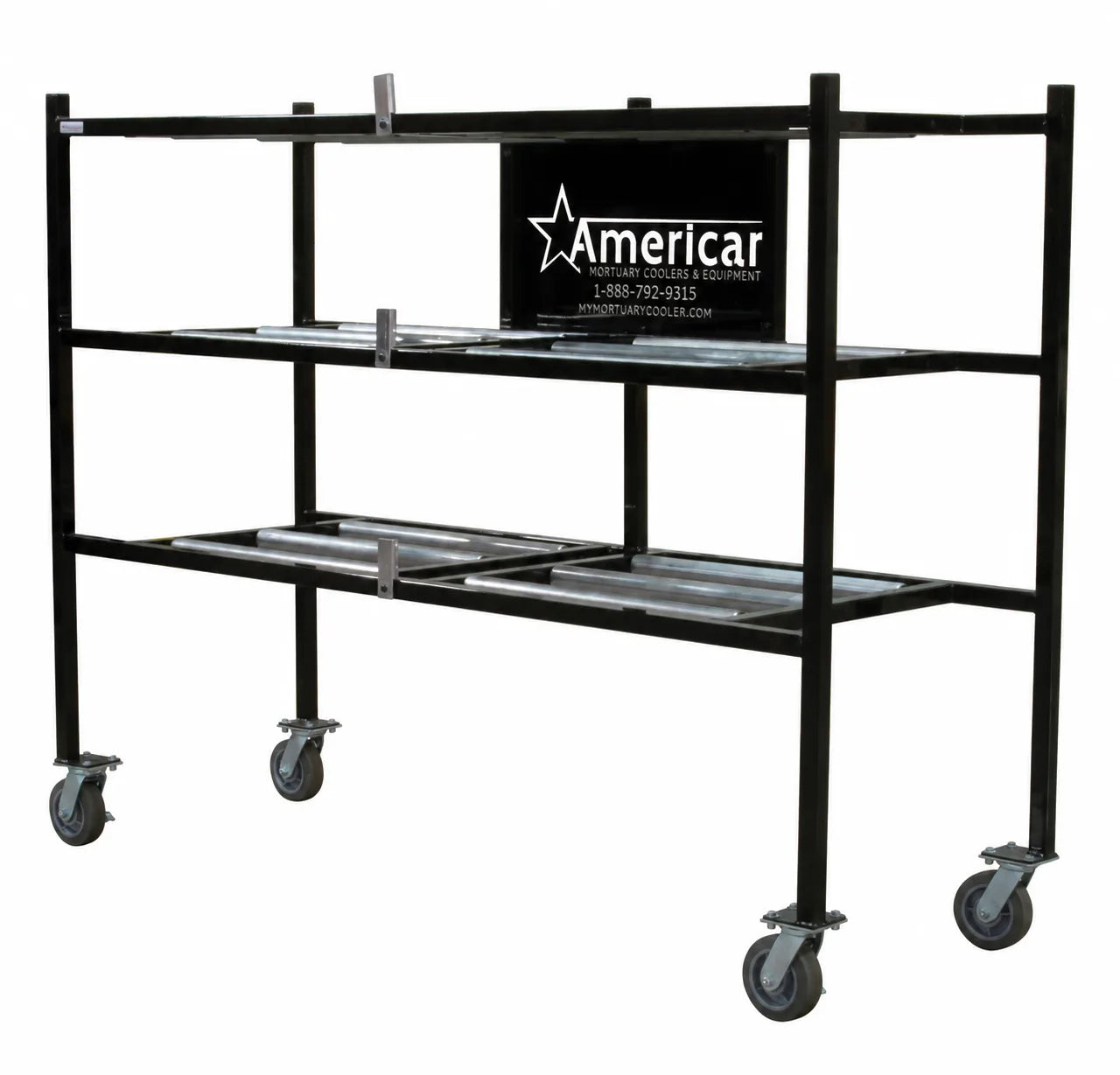 3-Tier Side-Loading Mortuary Rack