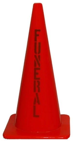 Funeral-imprint traffic cone